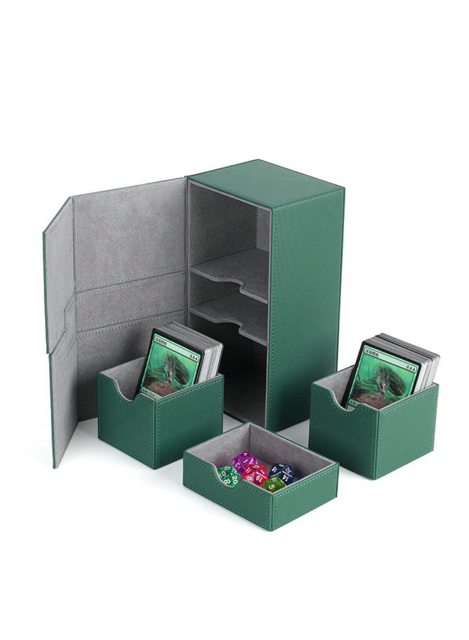 Advanced Horizontal Card All-inclusive 200+ Leather Velvet TOKEN Card Box TCG MTG Yu-gi-oh Storage Box